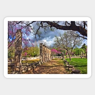 Springtime in Ancient Olympia Sticker